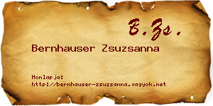 Bernhauser Zsuzsanna névjegykártya