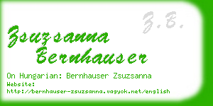 zsuzsanna bernhauser business card